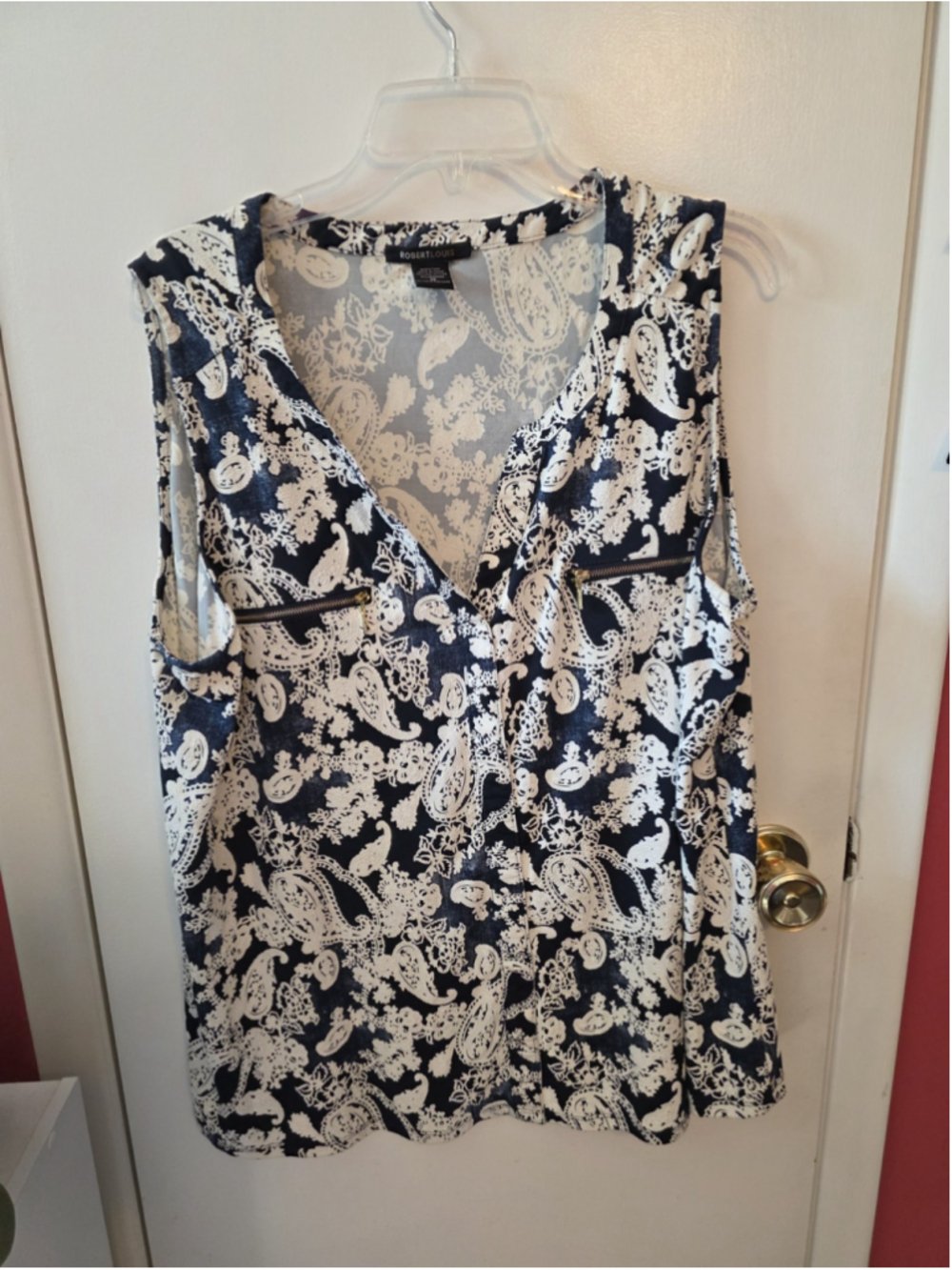 Womens Robert Louis Sleeveless Top Size 3X